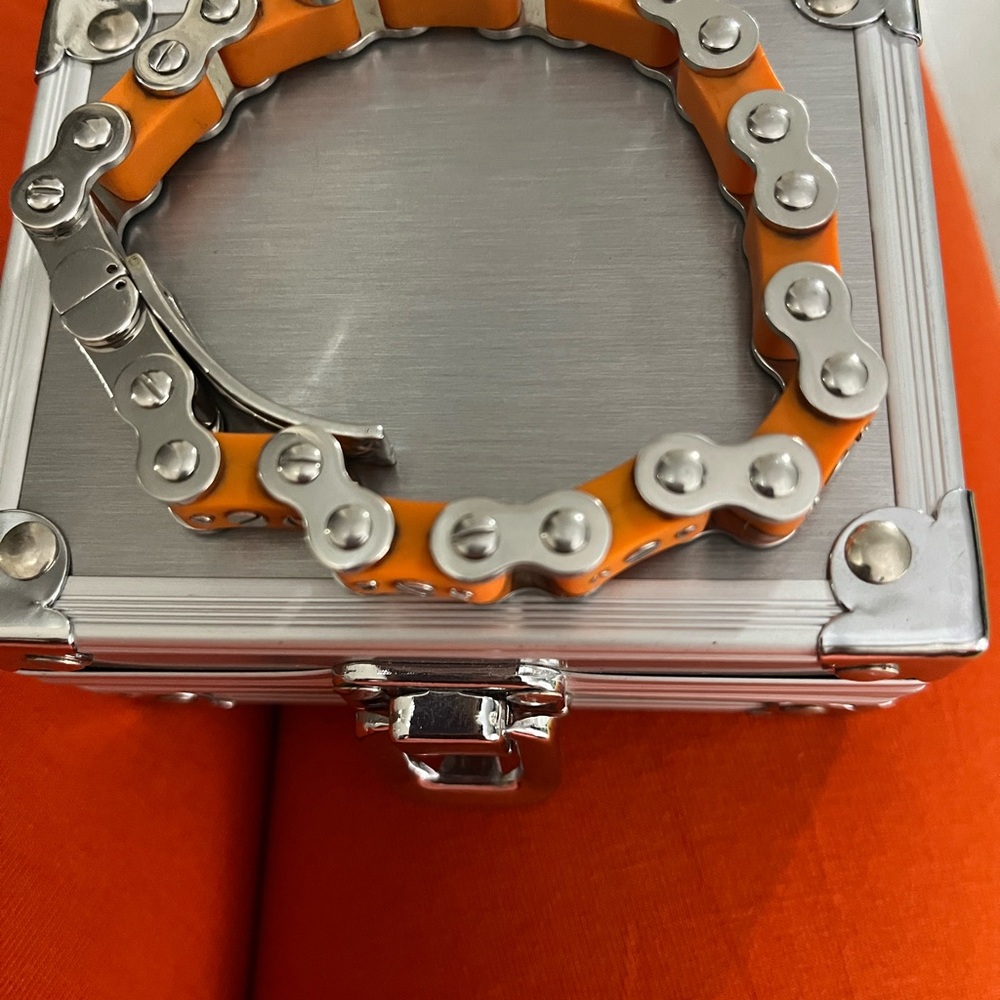 Orange Chain Bracelet